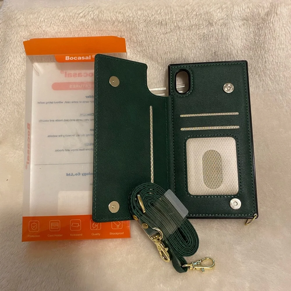🌸 Green Crossbody Phone Wallet - Picture 2 of 8